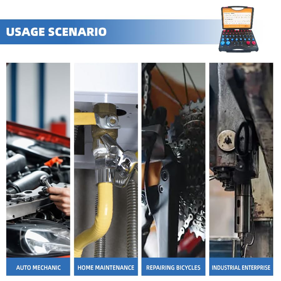 44PCS Nut and Bolt Thread Checker Kit, Thread Checker in Standard and Metric (23 Standard & 21 Metric), Bolt Size Finder Checker Thread Gauge for Quickly Identify