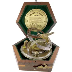 Brass Sundial Compass Anniversary Gift for Him or Her Keepsake for Couple Wedding Love Celebration Engraved Embossed Romantic Quote Compass