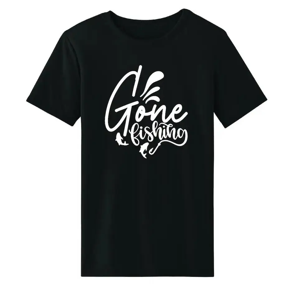 Gone Fishing T-Shirt Gildan Performance Outdoor Angler Fisherman Gift Graphic Tee Lake Life Casual Unisex TZ0014-17TD