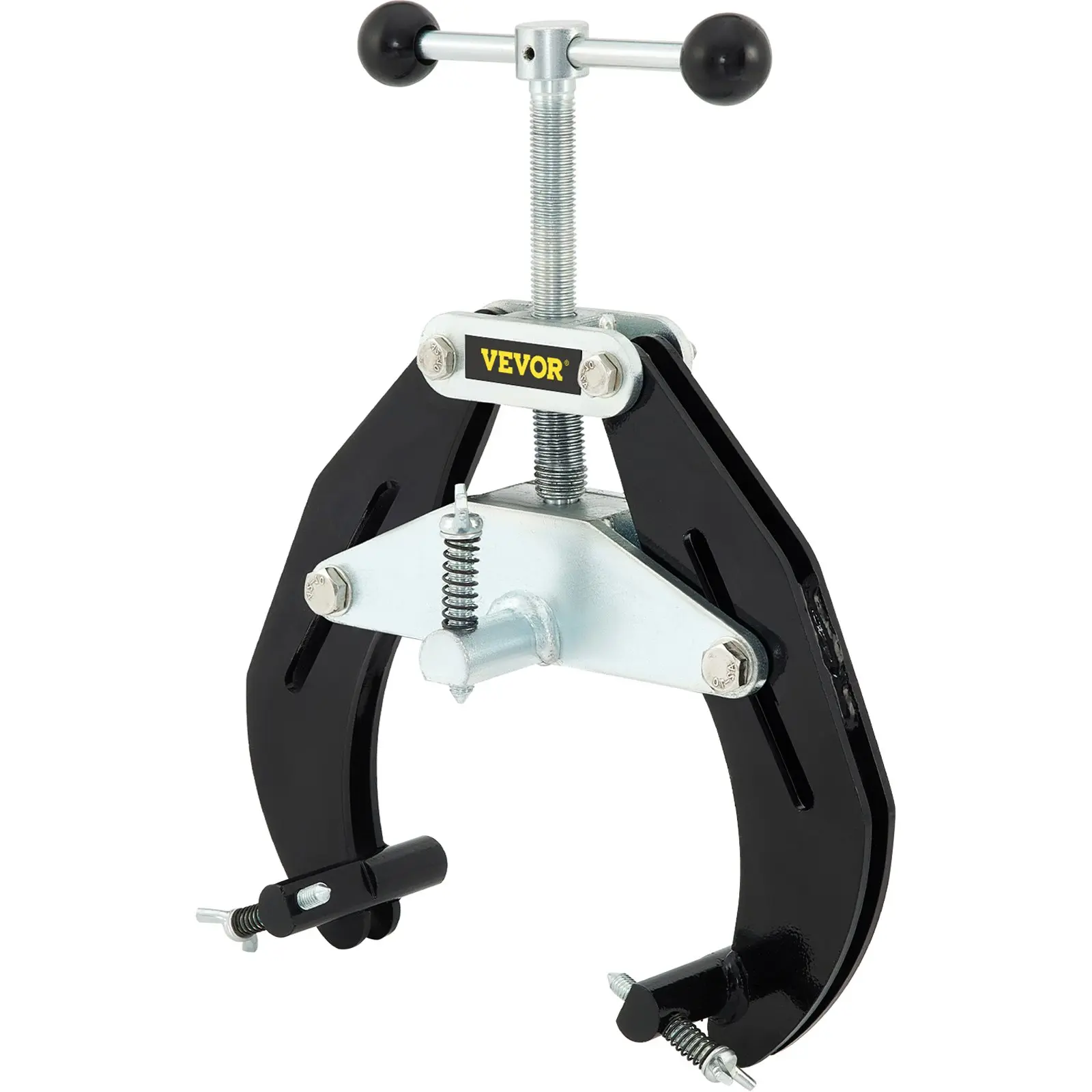 【Summerfinds】VEVOR Carbon Steel Pipe Clamp, 2-6 inch Pipefitting Tool, 8lb High Strength Ultra Clamp with Quick-Acting Screws, Lightweight Steel Pipe Alignment Tool, All Seasons, Black, Pipe Fit-Up, Two-Hand Grip