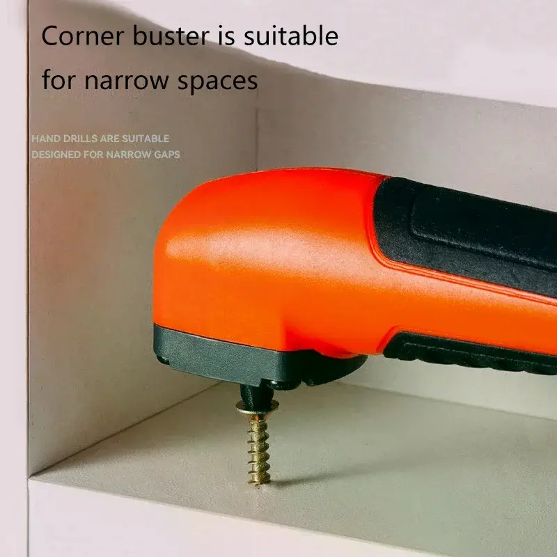New 2pcsMultifunctional Electric Corner Screwdriver,High Torque  Right Angle Screwdriver,Manual Tool,Blue And Orange