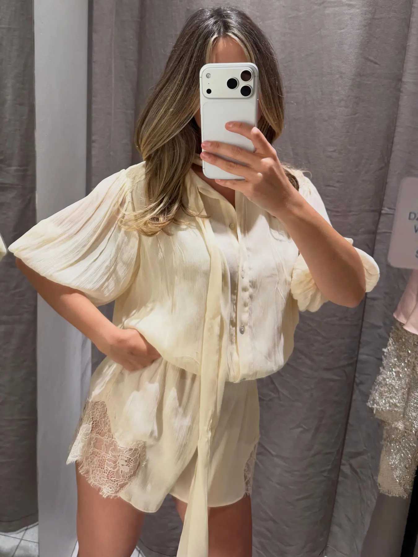 Women's Jumpsuit Cream Lace Trim Tie Neck Romper Jumpsuit jumpsuit Casual Short Sleeve Romper For Summer Elegant Women's Clothing Lace Hem Shorts Light Crinkled Short Jumpsuit Lace Trimmed Jumpsuit