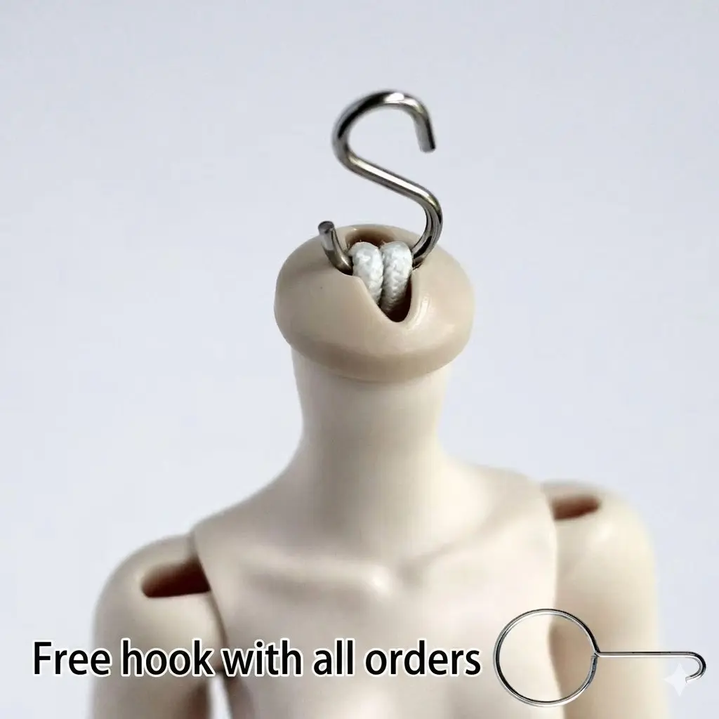 Universal BJD Doll Neck Washer Spacer 1/3 1/4 1/6 Scale Anti-Slip Gasket Prevent Elastic Cord Retraction for Resin & Vinyl Heads Protector
