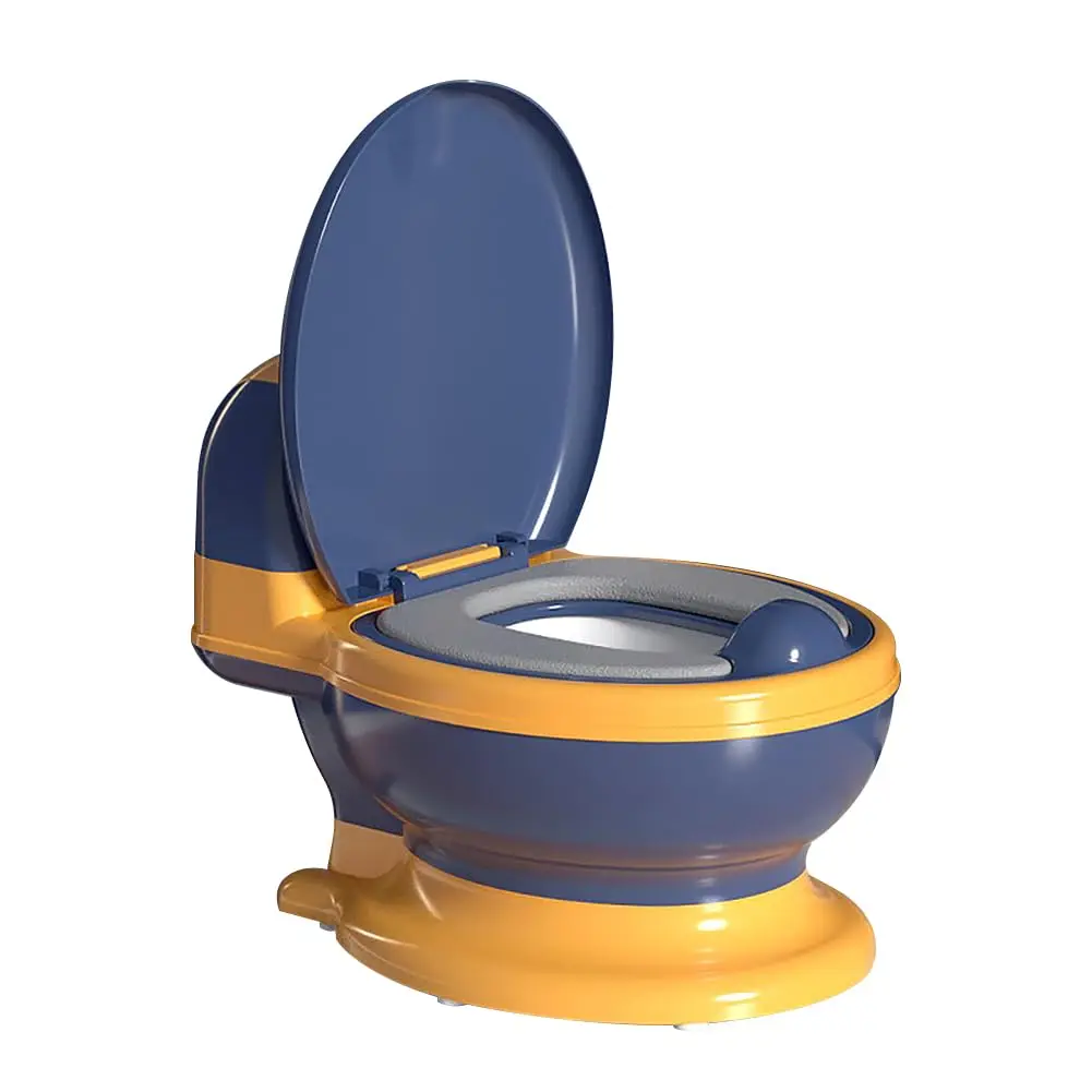 Potty Training Toilet, Realistic Potty Training Seat, Toddler Potty Chair with Soft Seat, Removable Potty Pot, Toilet Tissue Dispenser and Splash Guard, Non-Slip  Toddler& Baby& Kids