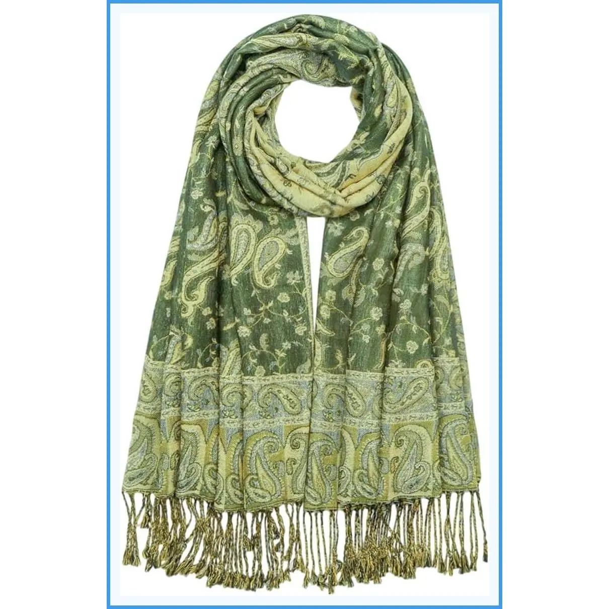 Elegant Paisley Pashmina Shawl Wrap for Women – Soft Lightweight Scarf for Evening Dresses, Festival & Rave Wear