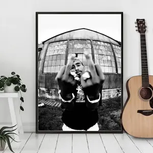 Tupac 2Pac Poster |   Rapper Canvas Wall Art for Bedroom, Living Room & Home Decor