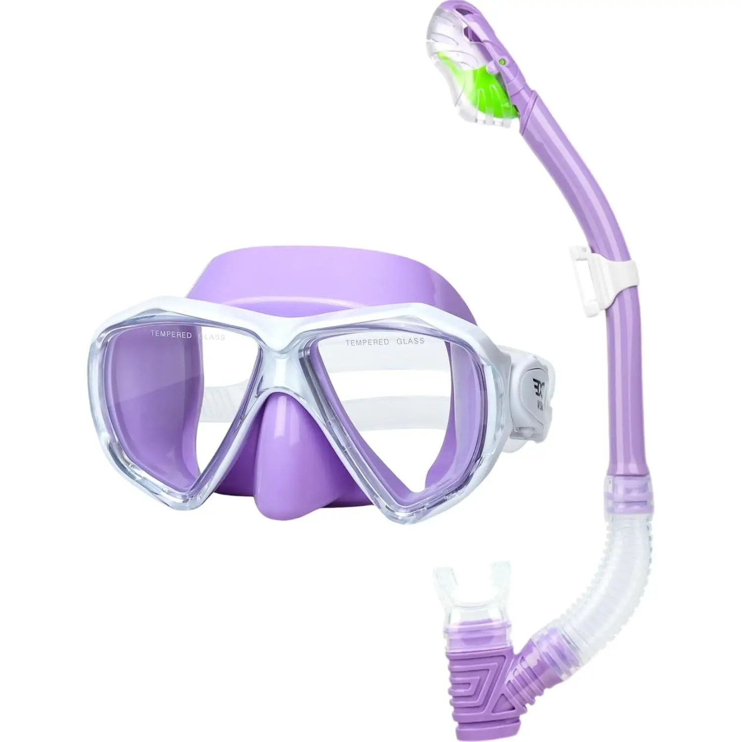 Snorkel Set, 180? Anti-Fog Swim Mask, Tempered Glass  Swim Goggles with Nose Cover and Anti-Leak Snorkel  Swim Goggles 4-14 Boys Girls for Diving, Snorkeling,Swimming