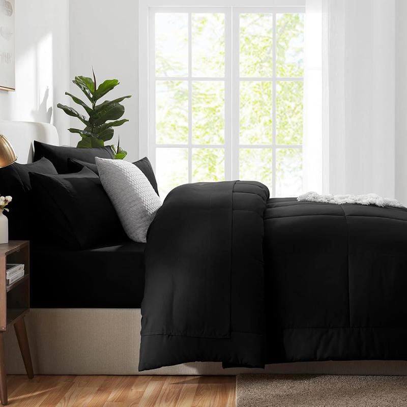 Nordic Style Bedding Set, Full Size Quilt Cover & Pillowcases, All-Season Polyester Fiber Comforter, Soft & Durable Fabric, Soft Bedding Sets