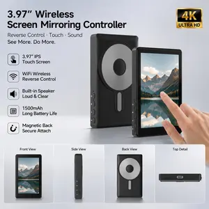 Magnetic Phone External Display for Selfie & Vlog, 1080P Wireless Recording, Touch Screen Supported. Use your phone's rear camera for selfies, vlogging and live streaming. Compatible with iOS and Android phones (Built-in speaker & touch screen available).