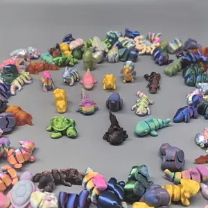 60pcs 3D Printed Animal Kingdom Set, Animal Design, Unique Animals for Room Decor, Garden Ornament, Aquarium Accessories, Ideal for Festive Settings, Decorative Sculptures