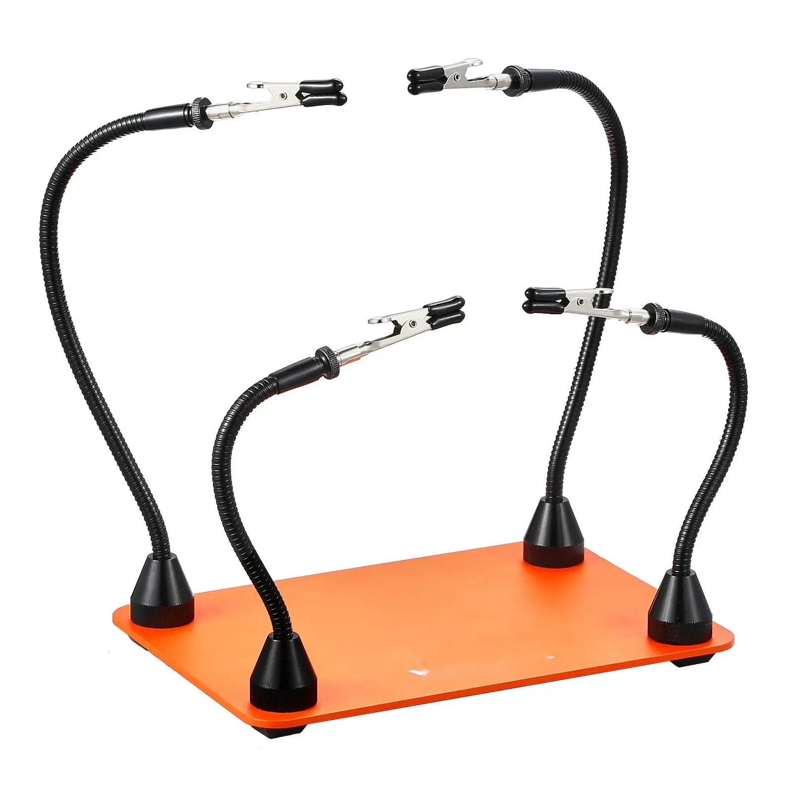 Magnetic Helping Hands Soldering Station With Four Flexible Arms And Alligator Clips For Electronics Repair, PCB Assembly, Soldering, Hands-Free Workstation With Adjustable Magnetic Base, Ideal For DIY Hobbyists And Professionals