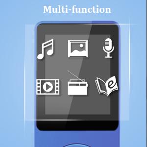 16GB MP3 Player, 70 Hours Playback Lossless Sound Music Player, Supports up to 128GB, Dark Blue