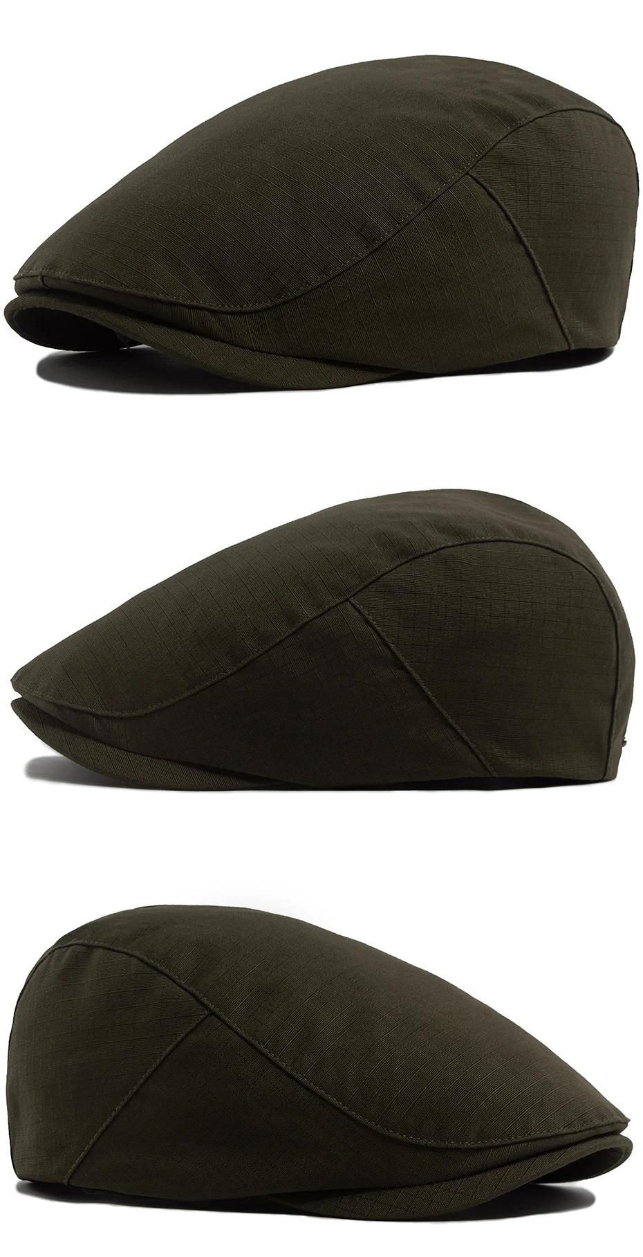 Spring Autumn Women Beret Casual Vintage Men Newsboy Cap Ladies Visor Flat Hat Button Adjustable For 55-59cm Head Circum Ference