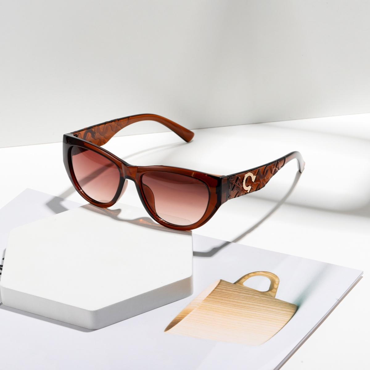 1Pc European and American Retro Ladies' Oval Frame Fashion Sunglasses, Trendy and Versatile, Lightweight Frame for Street Photog