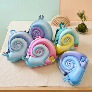 Graduation Season 2026 New Hard Shell Snail Backpack for Kindergarten Kids, Large Capacity Cute Cartoon Double Shoulder Bag for Boys Girls, Flashing Glowing Toddler School Bag for Preschool Travel