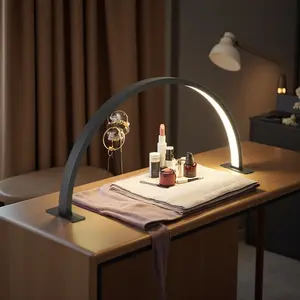 Half Moon Table Lamp, USB Powered LED Light, Ideal for Eyelash Tattoo Art and Reading, Enhance Beauty Experience, Tabletop Installation
