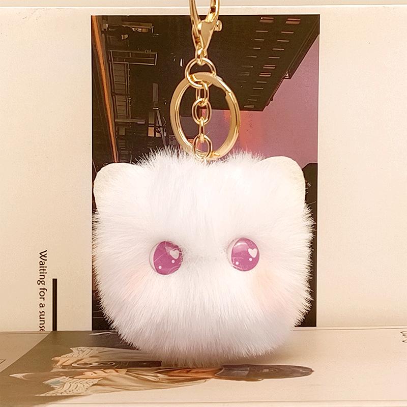 2026 New Arrival Creative Plush Cat Keychain Charm | Cute Girly Style Backpack Accessory