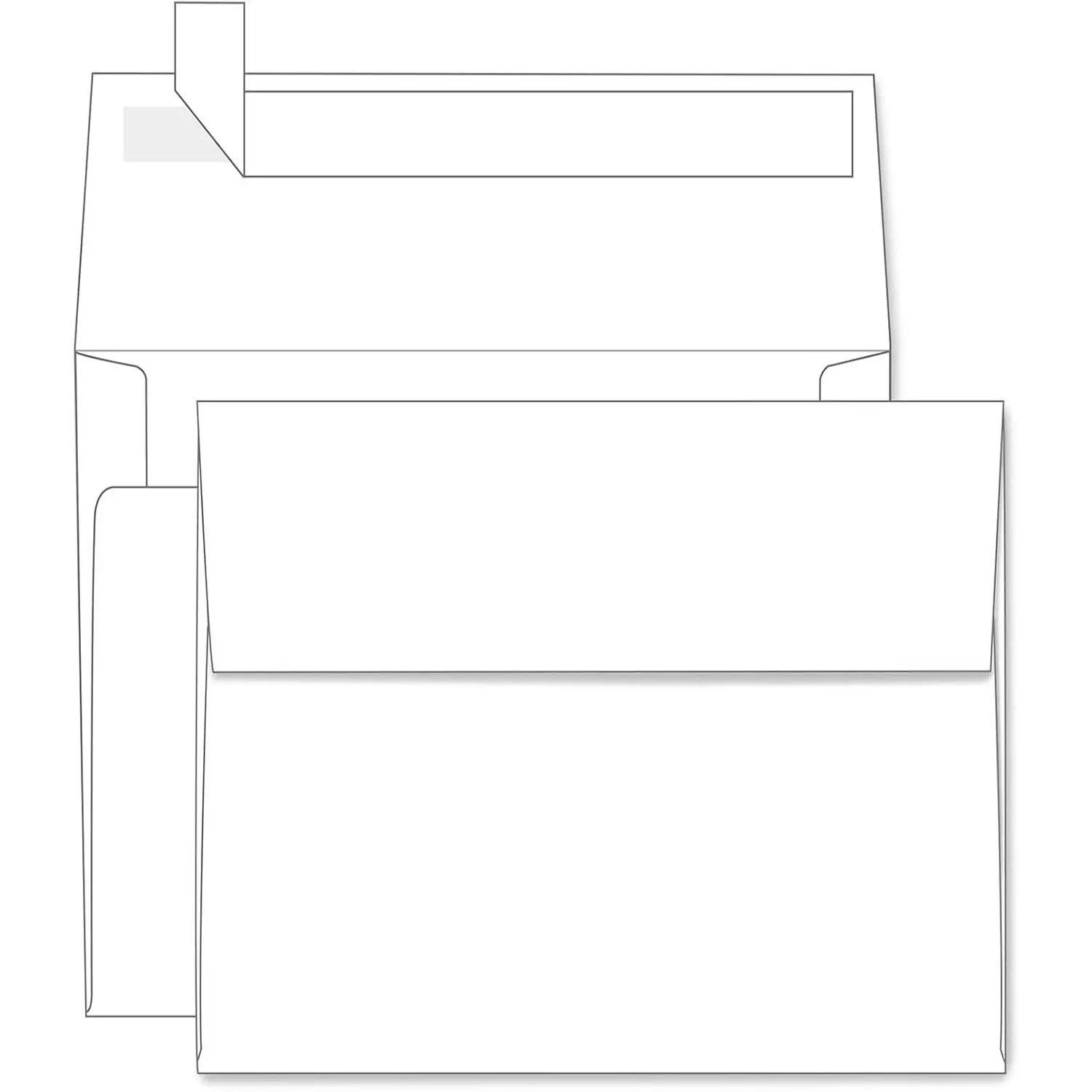 A2 White Self Seal Envelopes 100 Pack, 4.375 x 5.75 Inches, Printable Invitation Envelopes for 4.25 x 5.5 Cards, Photos, Weddings, Graduation, Baby Shower, 120 GSM