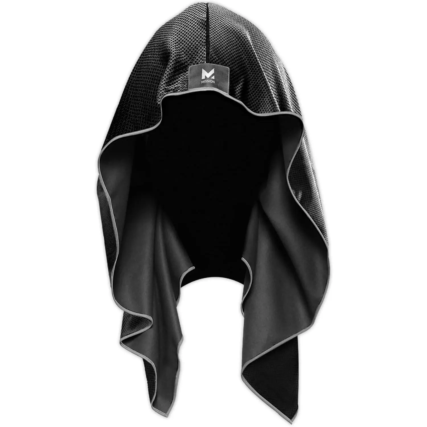 MISSION Cooling Hoodie Towel, Evaporative Cool Technology, Cools Instantly When Wet, UPF 50 Sun Protection, Contours Your Head to Stay in Place, Great for Sports, Fitness, Gym