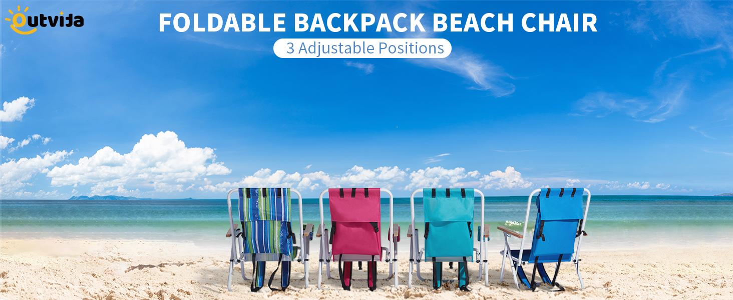Outvita 2PCS Folding Beach Chair Adjustable Headrest w/4 Flexible Tilt Angle, Cup Holder Portable High Strength Cleanable Fabric, for Sand Camping Lawn Concert Travel Festival Outvita 2PCS Folding Beach Chair Adjustable Headrest w/4 Flexible Tilt Angle, Cup Holder Portable High Strength Cleanable Fabric, for Sand Camping Lawn Concert Travel Festival