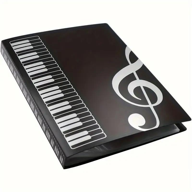 Music Note Pattern File Folder, 40 Pockets File Folder, Organize and Protect Your Sheet Music and Files, Document Organizer, Office Stationery & Supplies