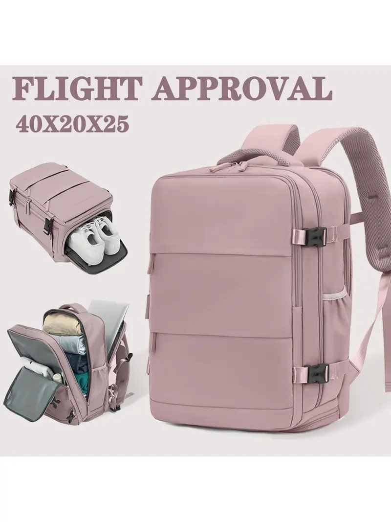 airline travel backpacks 9x10x17 inches ECOHUB 17" Small Backpack United Airlines Personal Item Bag 25L American Airlines 9x10x17 Backpack United