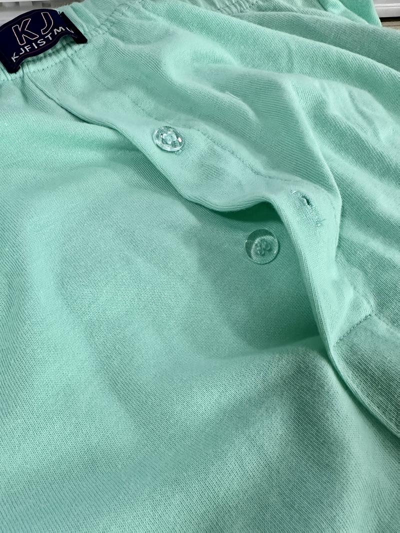 KJFISTMU 4pcs Random Men'S Button-Up Boxer Shorts, Loose Comfortable Breathable Home & Travel Underwear, Elastic Belt Casual Shorts, Multi-colored, Wearable All Seasons. Menswear  Sport Socks Operator