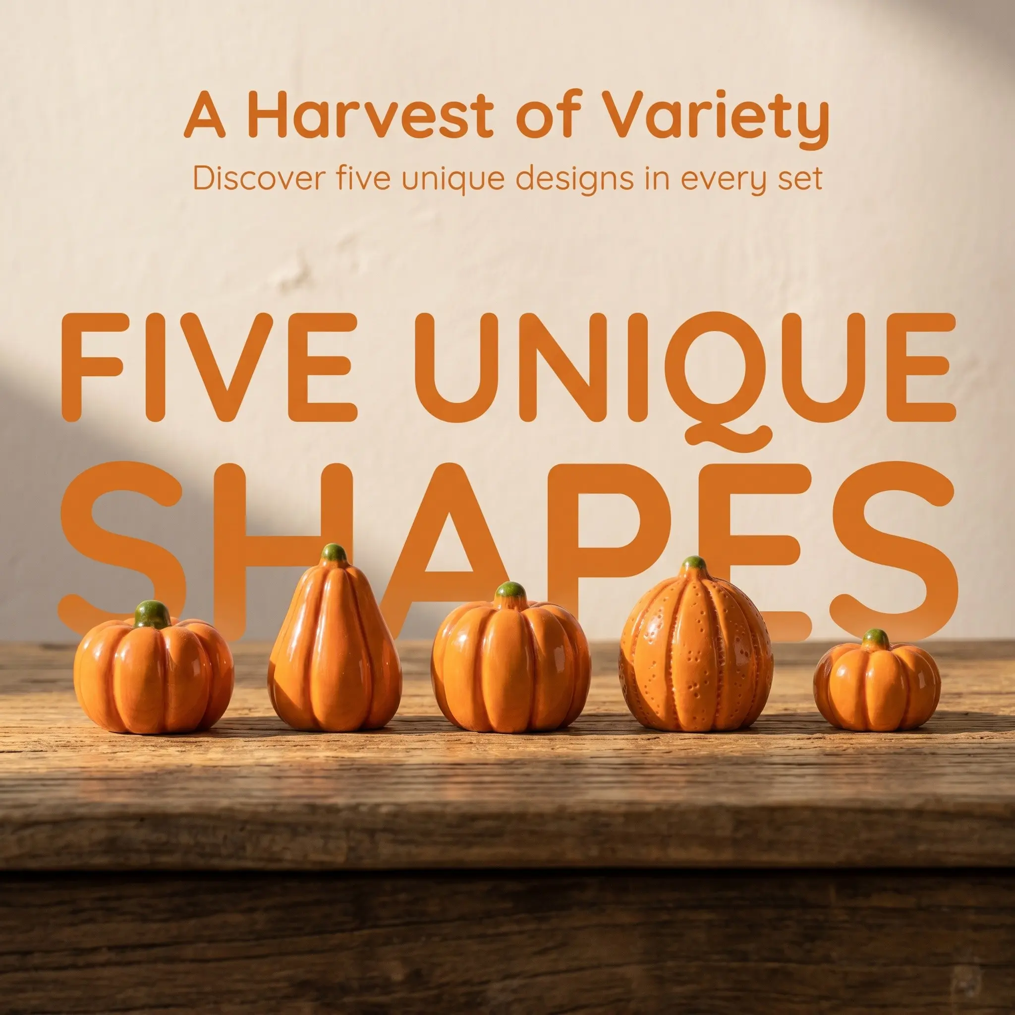 Halloween Pumpkin Resin Figurines, Mini Fake Pumpkin Decor for Shelf Desk Home, Hand-Painted Solid Color Micro Pumpkin Ornaments, Fall Thanksgiving