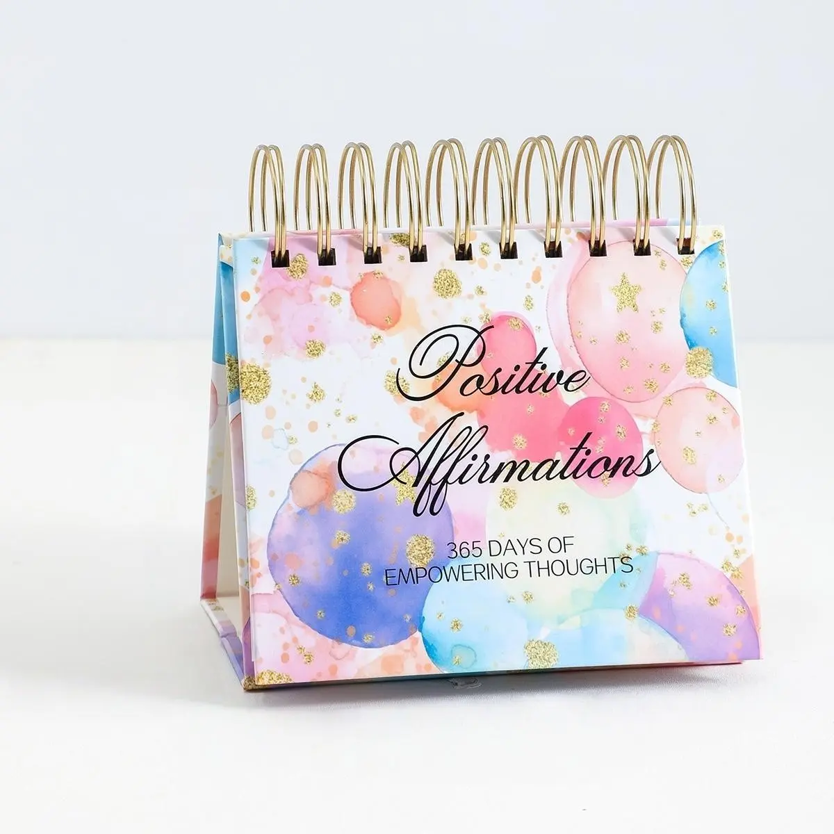 Perpetual Desk Calendar, Standing Daily Flip with Inspirational Quotes, Page a Day Affirmations, Office School Home Decor, Inspiring Gift
