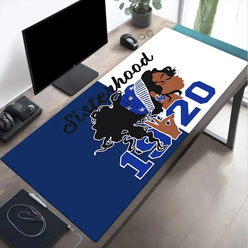 Zeta Phi Beta Greek Letter Custom-Shaped Mouse Pad - Non-Slip Desk Mat, Elegant Greek Design, Washable Surface, Ideal for Office Workstations, Sorority Gifts, Blocked
