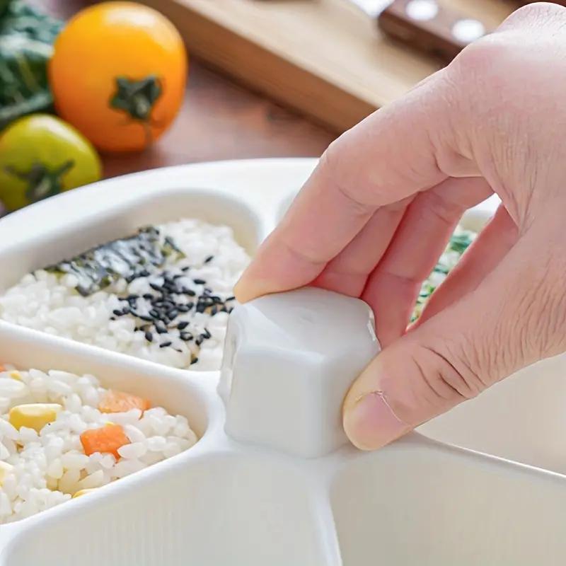 Rice Ball Mold, Triangular Rice Ball Mold, Japanese Style 6 in 1 Rice Ball Making Mode, Kitchen Gadgets