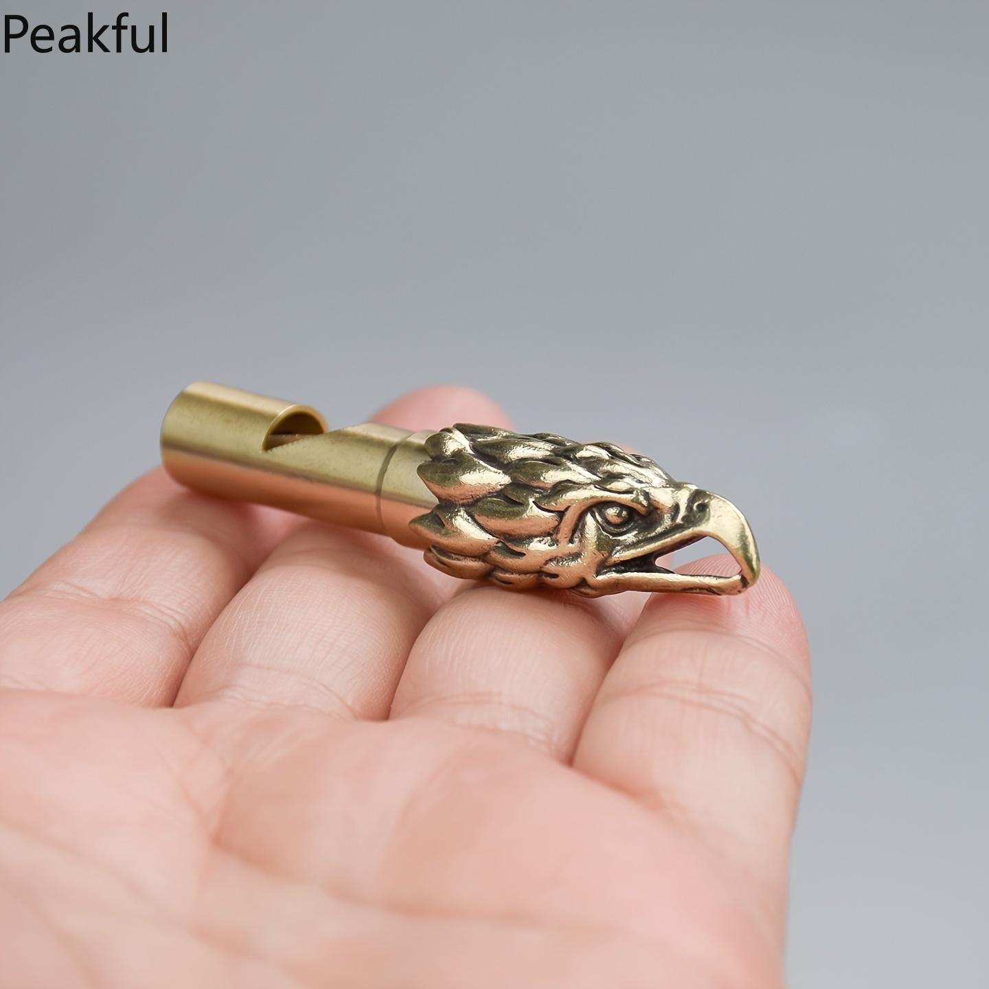 Handcrafted Eagle Head Keychain – Vintage Brass Whistle Pendant, Unique Eagle Design, Perfect for Keys, Bags, or as a Decorative Gift, Stylish Accessory for Outdoors & Adventure Enthusiasts