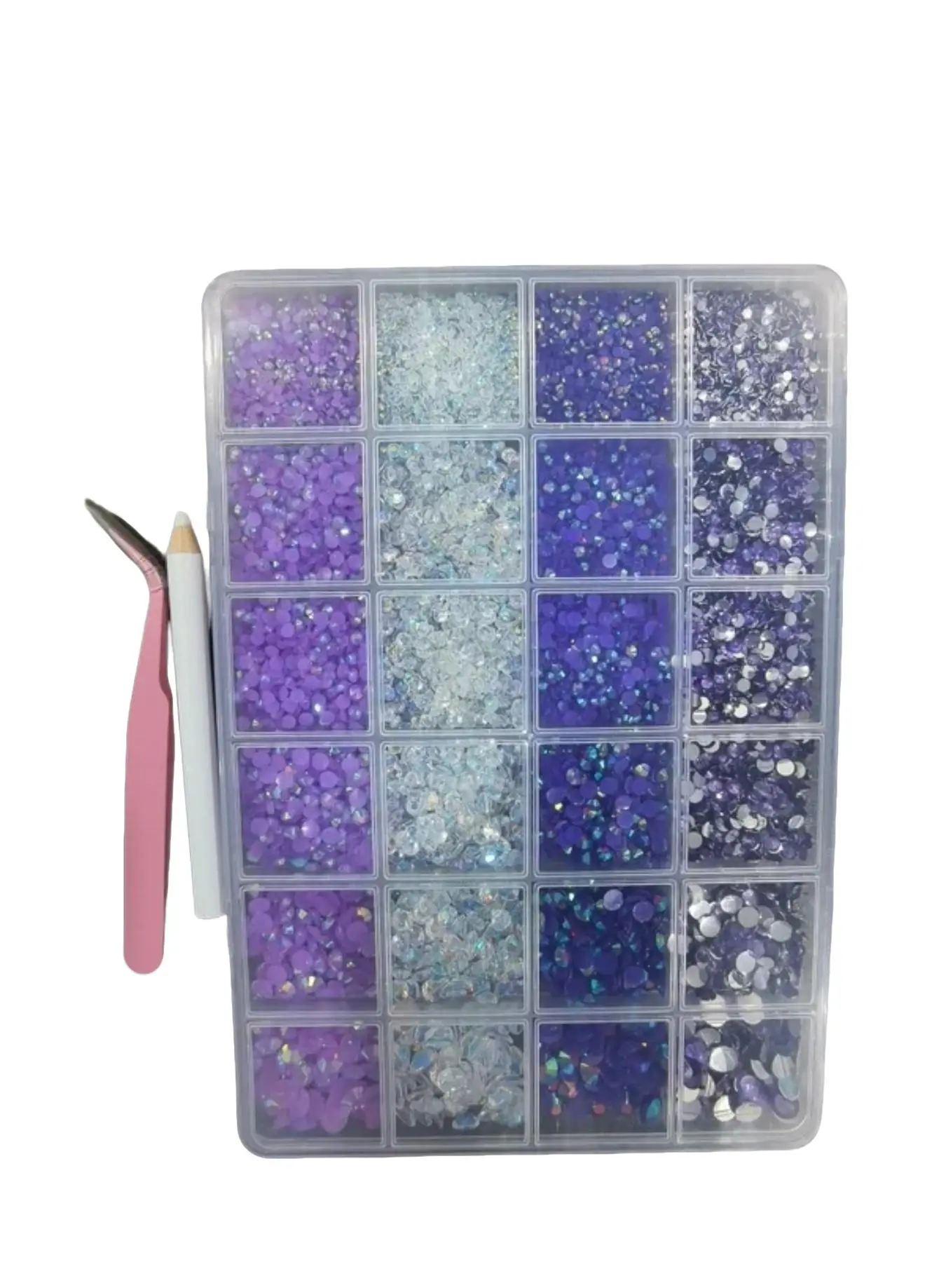 purple resin flat bottomed rhinestone gemstones, suitable for DIY handicrafts, diamond decoration, nail art, clothing, shoes, travel cups, and mugs