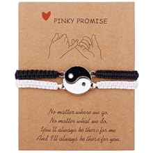 Best Friend Bracelets Couples Bracelets for 2 Matching Yin Yang His and Her Lover Bracelet Jewelry for Bff Friendship Relationship Boyfriend Girlfriend Val