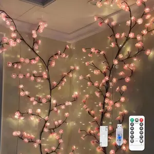 Cherry Blossom Tree Branch Lights for Wall,Cherry Enchanted Willow Vine Lights,with 48 LED and 8 Lighting Modes,Remote Timer,for Bedroom Wall Doors Windows Wedding Christmas Holiday (47inch)fidget toys
