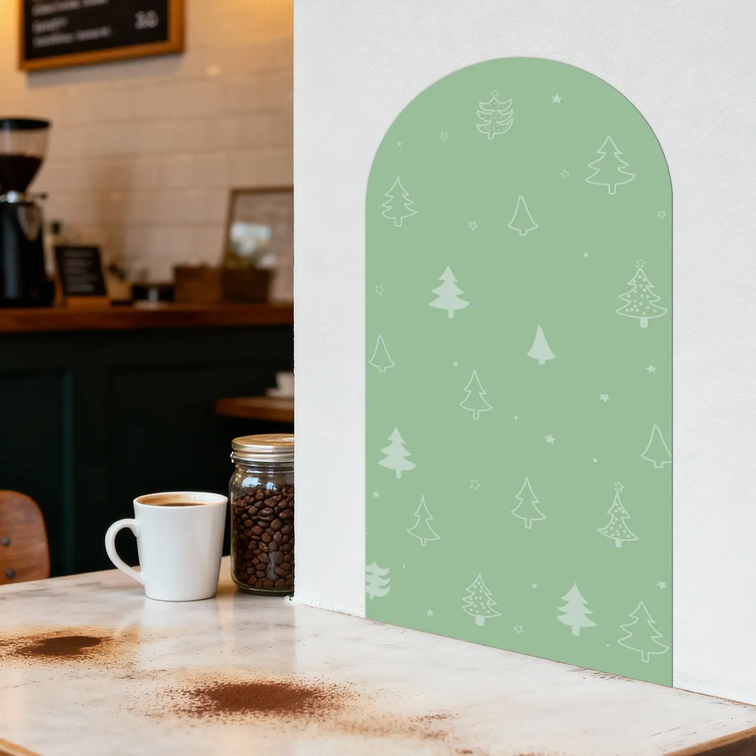 Self-Adhesive Soft Magnetic Whiteboard, Matte Erasable Film, Christmas Tree Design,Good Magnetism,Ideal for Learning and Creative Games