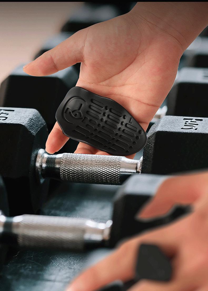 Silicone fitness grips, unisex weightlifting training gloves, non-slip fitness grips, rubber fitness hand pads--suitable for barbells, pull-ups, and fitness training