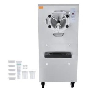 VEVOR Commercial Ice Cream Machine, 20-25L/H Yield, 2400W 1-Flavor Hard Serve Ice Cream Maker, 8L Stainless Steel Cylinder, Digital Display Auto Clean Adjustable Hardness, for Restaurant Snack Bars
