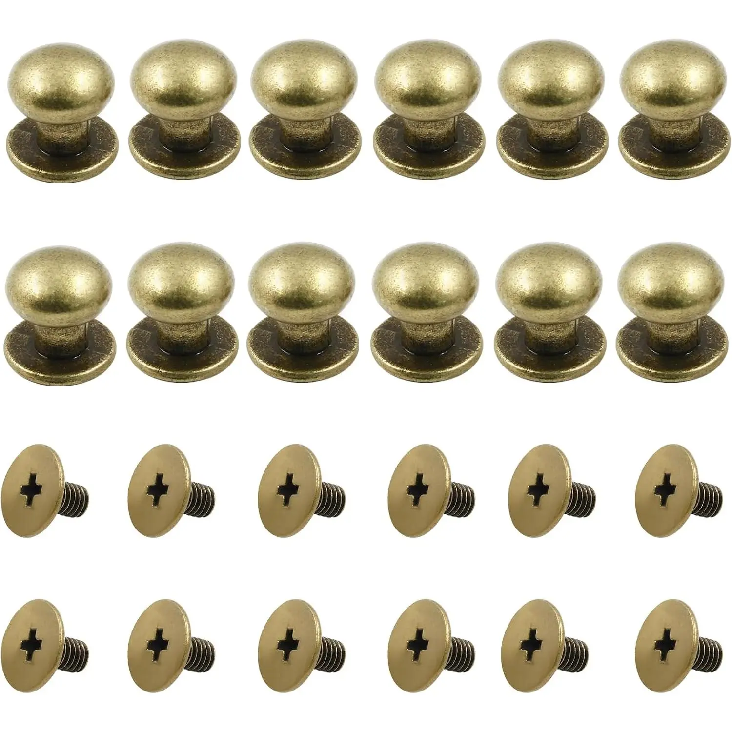 12 count Mini Drawer Pulls, Antique Bronze, 0.31" x 0.39" | Round Cabinet Knobs Handles Pulls, For Dresser Closet Chest Drawer, Wooden  Box Cases