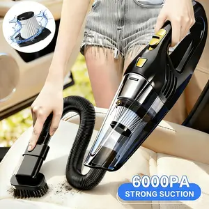 Wireless portable handheld car vacuum cleaner, mini compact lightweight cordless vacuum cleaner, low noise, high power, strong suction for car interior cleaning, suitable for car interior care, kitchen, office, sofa, pet hair, and other scenarios