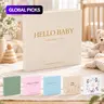 【Black Friday】“Hello Baby” Spiral-Bound Memory Book, Linen-Cover Baby Growth Keepsake with Animal Illustrations and Monthly Milestone Stickers #GLOBAL PICKS