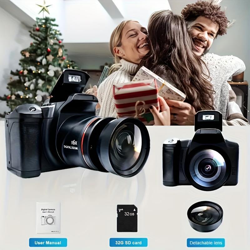 Digital Camera Photography With 2. 4-inch LCD Screen, 16xdigital Camera 1080p Mini Camera Vlog Camera With 9. 88mm Wide-angle Lens Cool Stuff Travel Essentials, Body Camera Compact Travel Camera, Camera For Vlogqing, Cameras For Photography