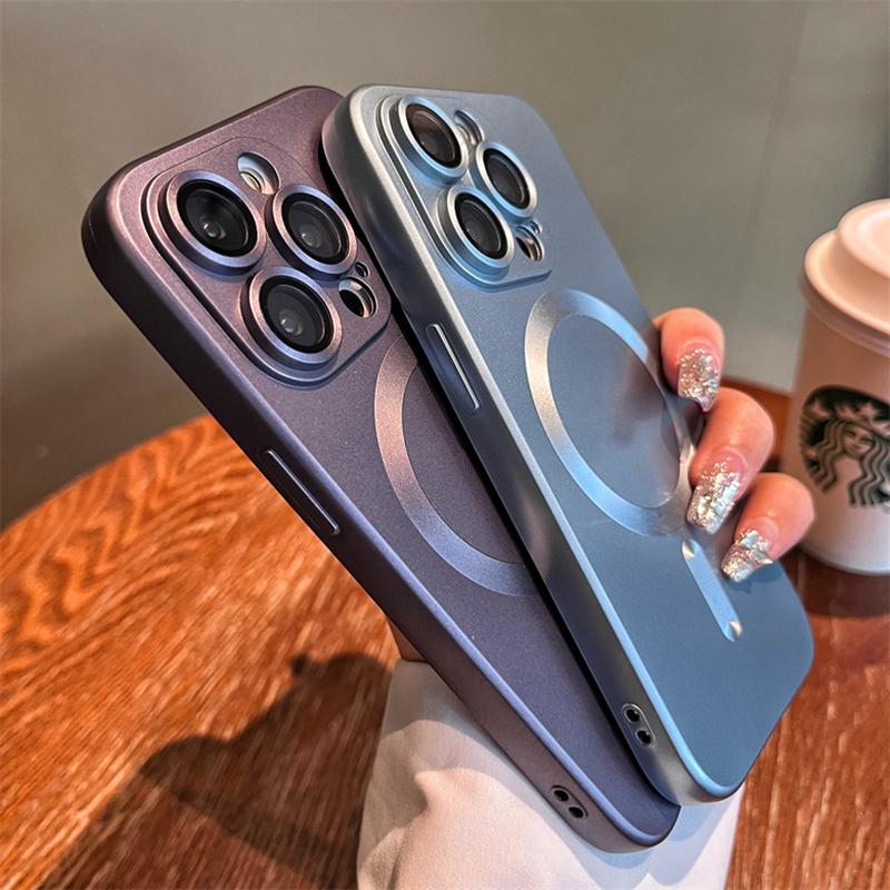 Minimalist Phone Case for 17 16 15 14 13 Pro Max, TPU Full Camera Len Protector Shockproof Soft Silicone Cover Cellphone Protective Protection Anti-Scratch Stylish Protection & Sleek Design Magsafe Available