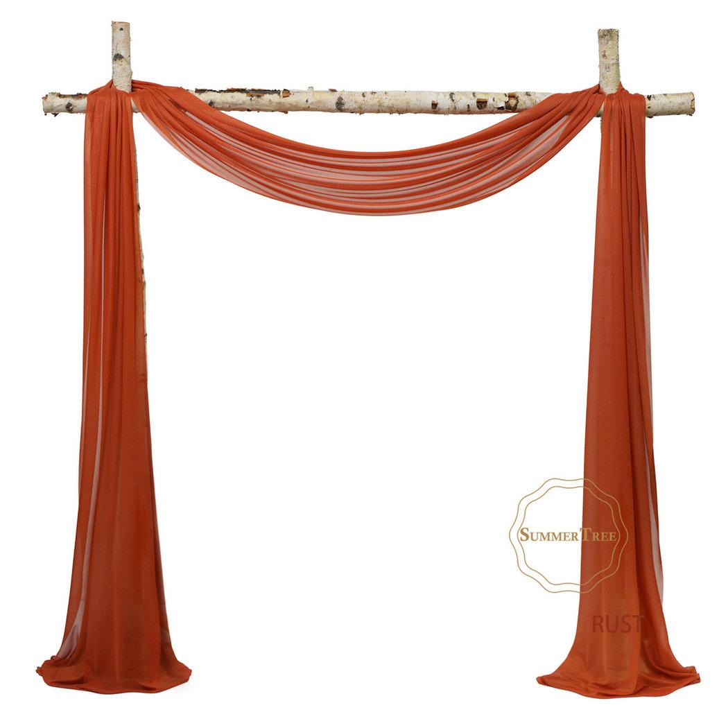 10 Meters Wedding Arch Drape Fabric Sheer Chiffon Tulle Curtain Draping Backdrop Party Supplies Home Drapery Ceremony Decoration