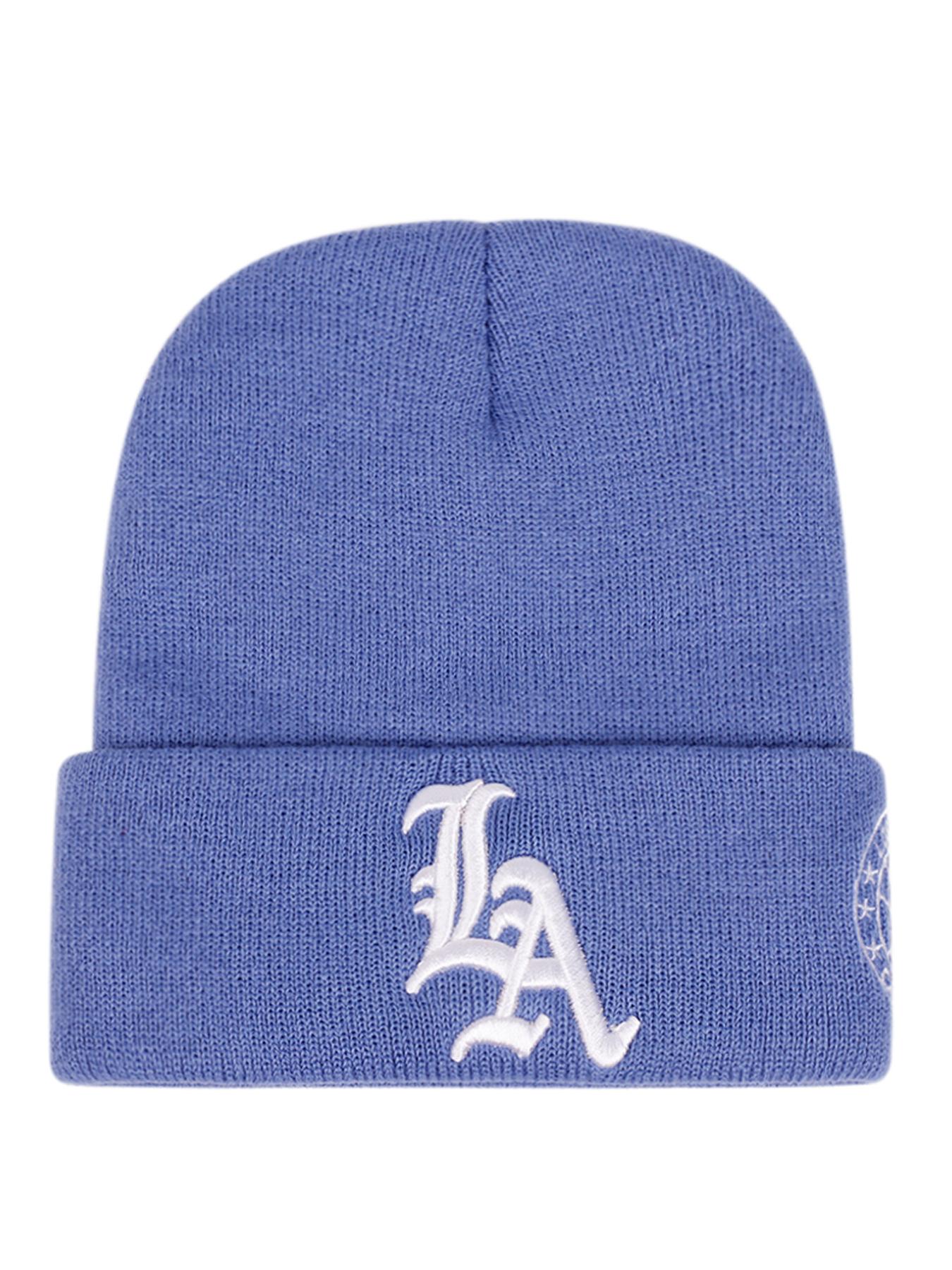 2025 New Men's LA Letter Side Earth Embroidery Winter Windproof Warm Outdoor Sports Hat Soft Bean Hat Casual Wool Hat Soft Beret Multi functional Hip Hop Knitted Hat Beanie Fitted