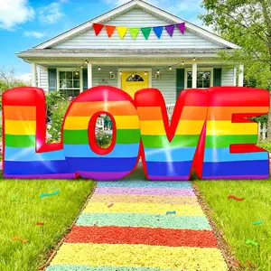 6FT Love Inflatable Decorations,Rainbow Inflatable with LED Light Up for Pride Month,Outdoor Pride Decorations,Blow Up Rainbow Decor for Yard Outdoor LGBTQ Lesbian Gayfidget toys