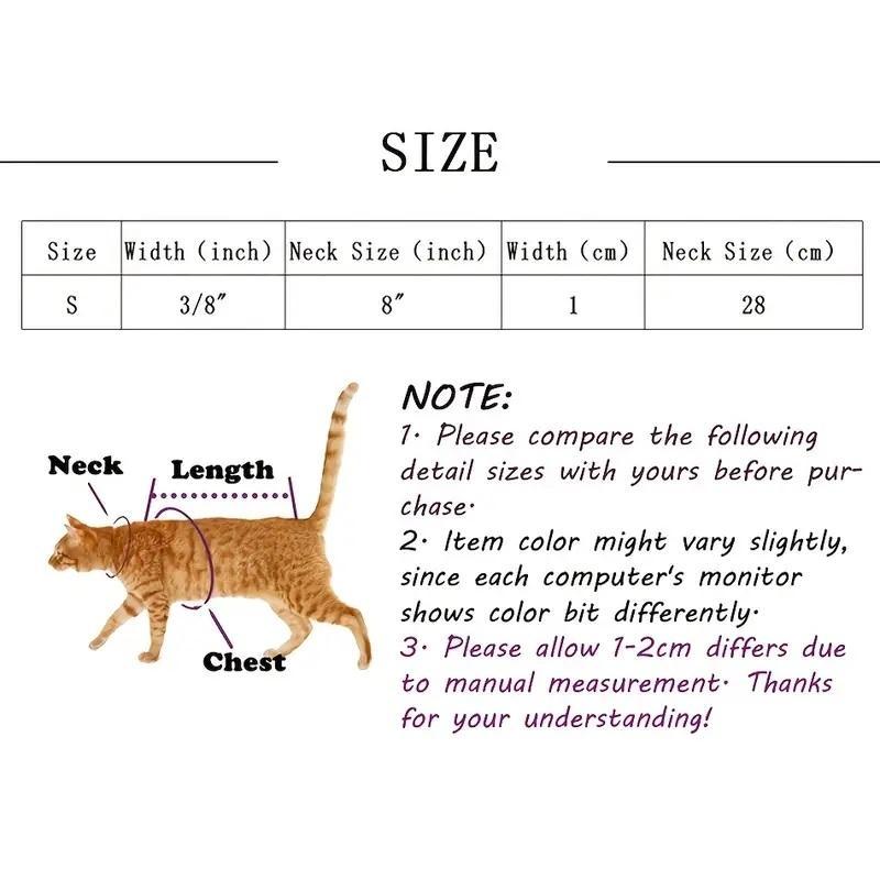 Adjustable Cat Collar with Bell, 2 Counts/set Cute Rhinestone Decor Heart Shaped Decoration Cat Collar, Pet Supplies for Indoor Outdoor Use