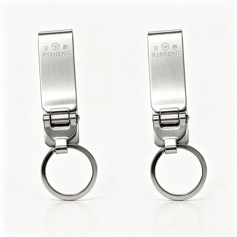 2Pcs Stainless Steel Keyring Security Belt Clip Key Chain,used in sports Pants, Pockets,Durable Multi-ring Key Holder,Key Rings Heavy Duty