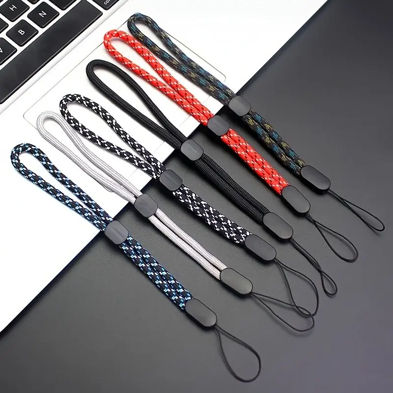 5pcs Adjustable Wrist Lanyard Set, Fashionable Phone Strap, Durable Keychain Holder, Portable Anti-Drop U Disk Cord, Unisex Design