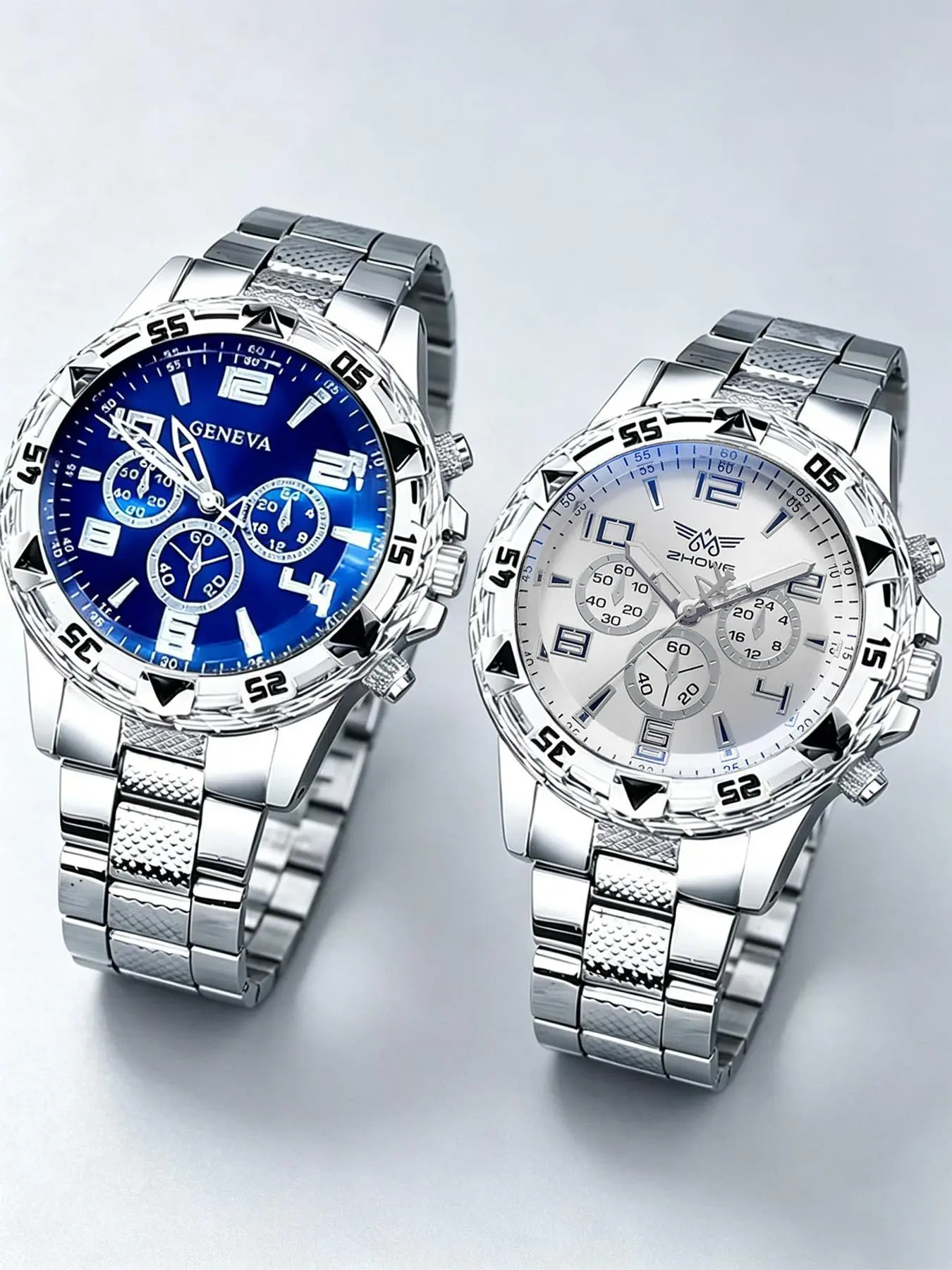 2-piece men's business simulated quartz analog watch set, Business fashion watches, suitable for daily, leisure, and business occasions, is a choice for men during Father's Day, Valentine's Day, birthdays, anniversaries